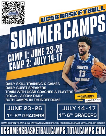 UCSB Summer Basketball Camps https://ucsbmensbasketballcamps.totalcamps.com