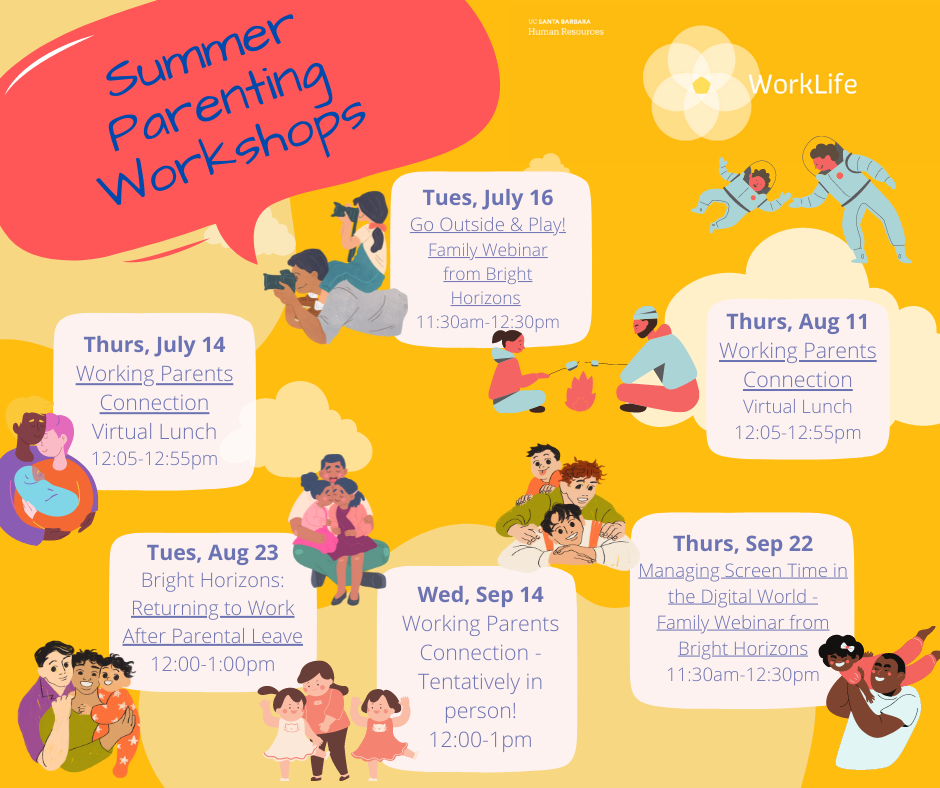 Summer Parenting Workshops UCSB Work-Life