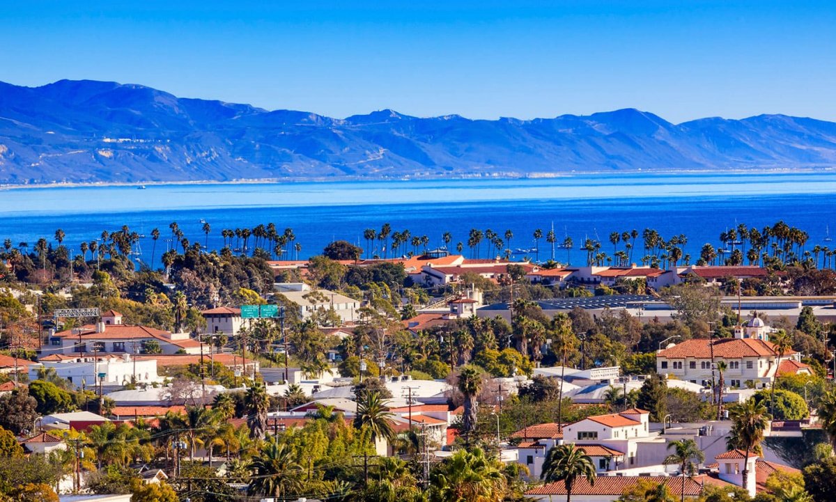 Overhead view of Santa Barbara